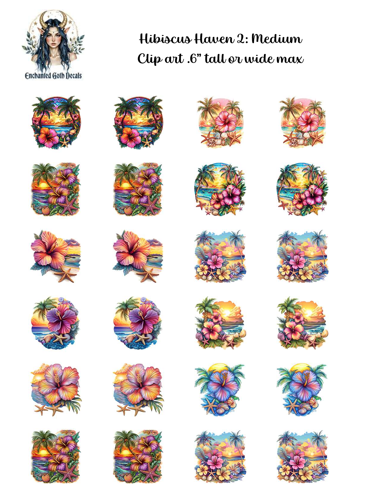 Hibiscus Haven 2 - Clipart