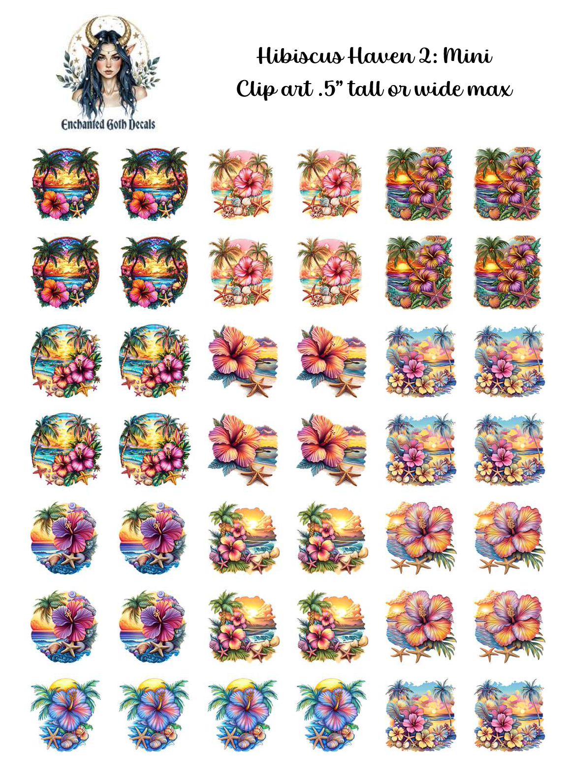 Hibiscus Haven 2 - Clipart Mini