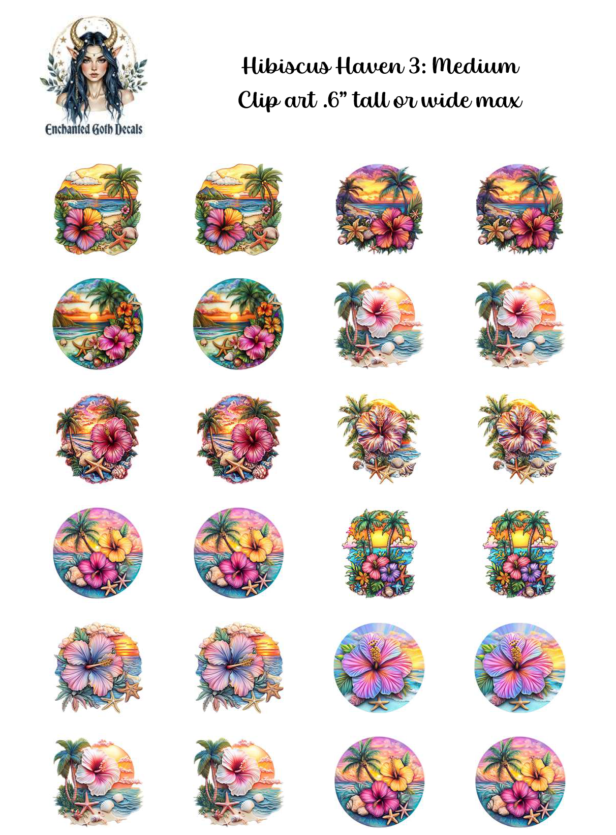 Hibiscus Haven 3 - Clipart