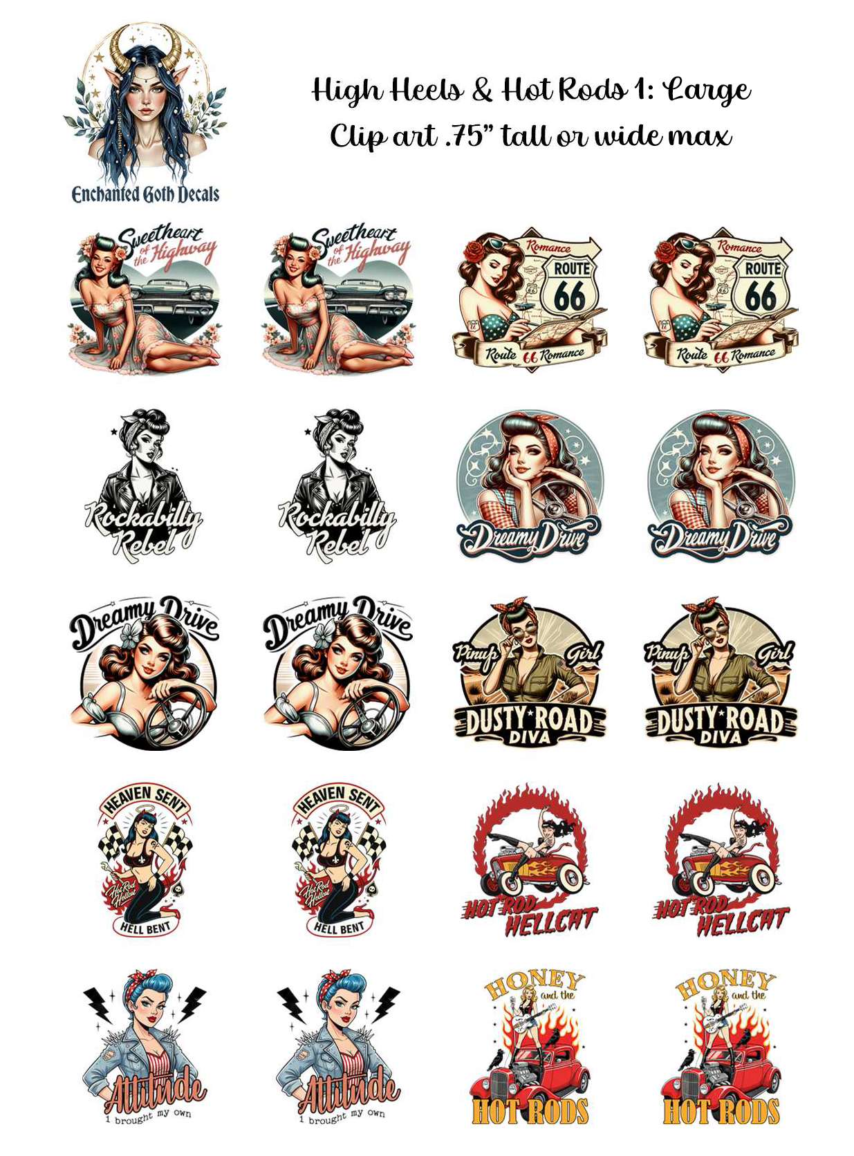 High Heels & Hot Rods 1 - Clipart