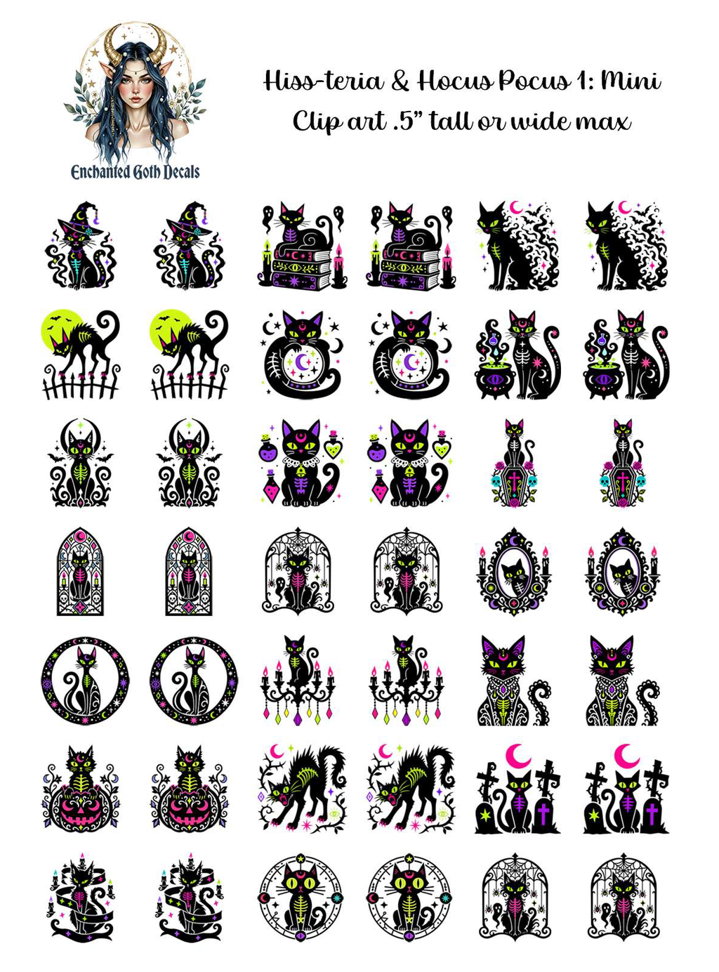 Crypt Kit Halloween Box - Clipart Decals Only Bundle