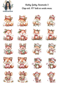 Holly Jolly Animals 3 - Clipart