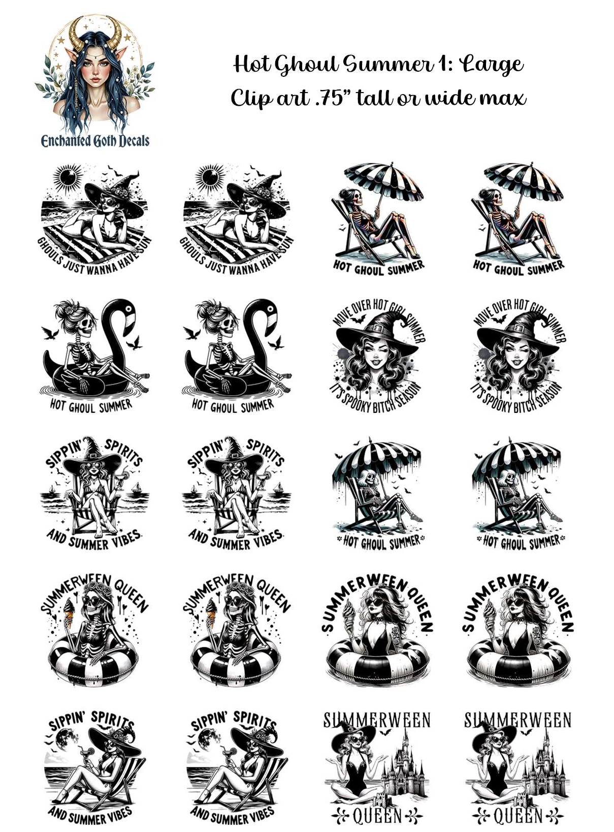 Hot Ghoul Summer 1 - Clipart