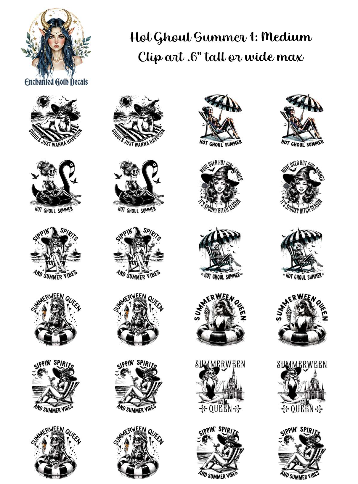 Hot Ghoul Summer 1 - Clipart
