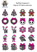 Hot Pink Creepmas 4 - Clipart