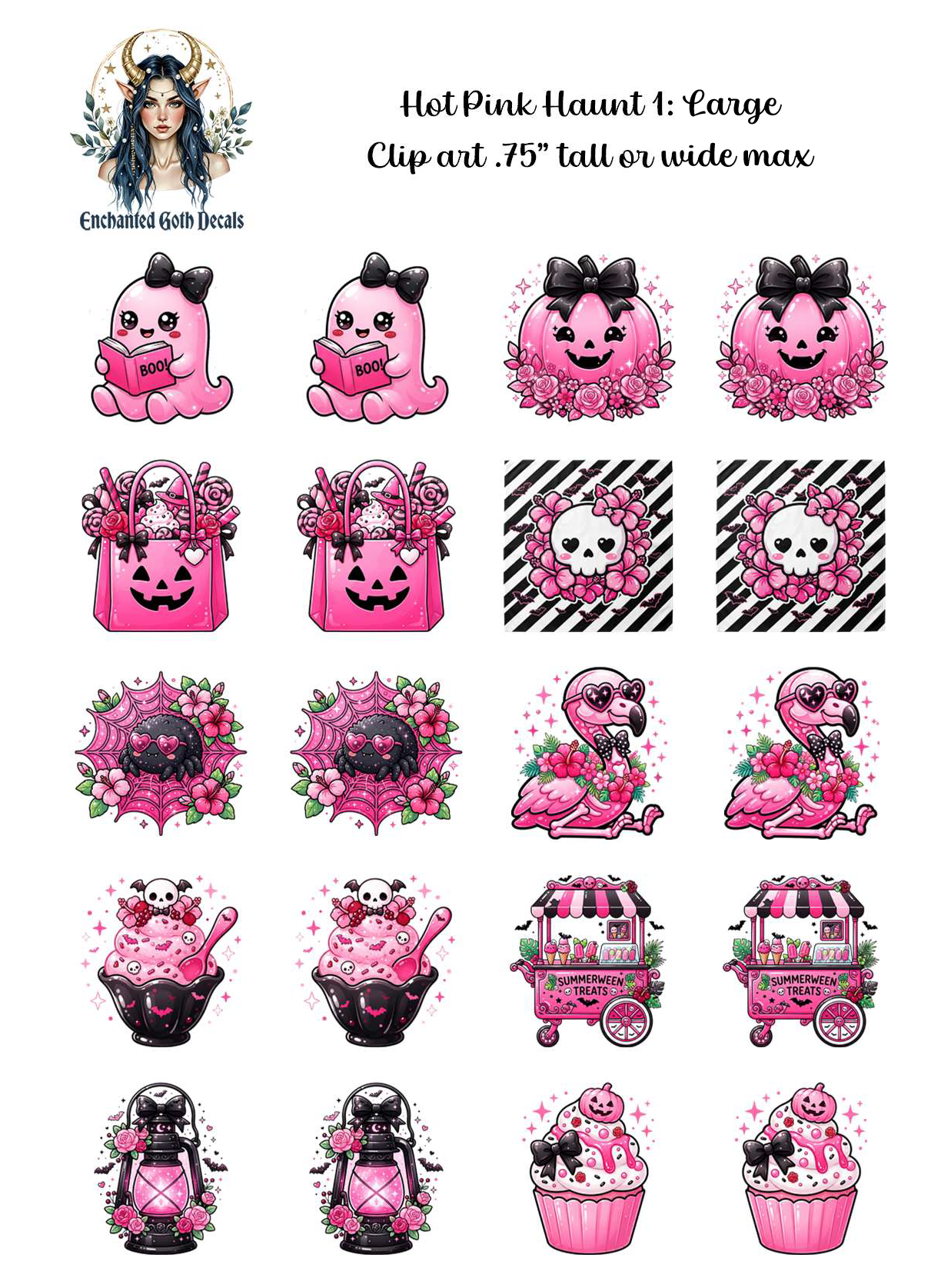 Hot Pink Haunt 1 - Clipart