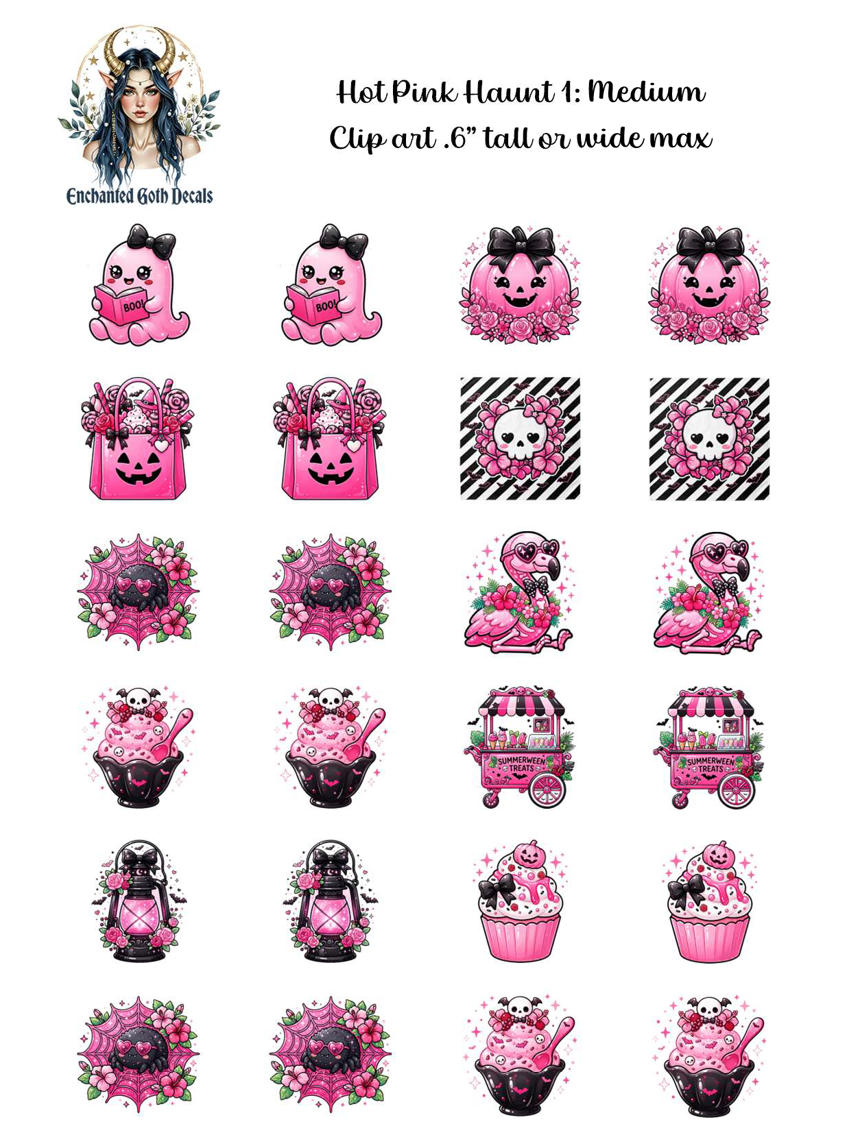 Hot Pink Haunt 1 - Clipart