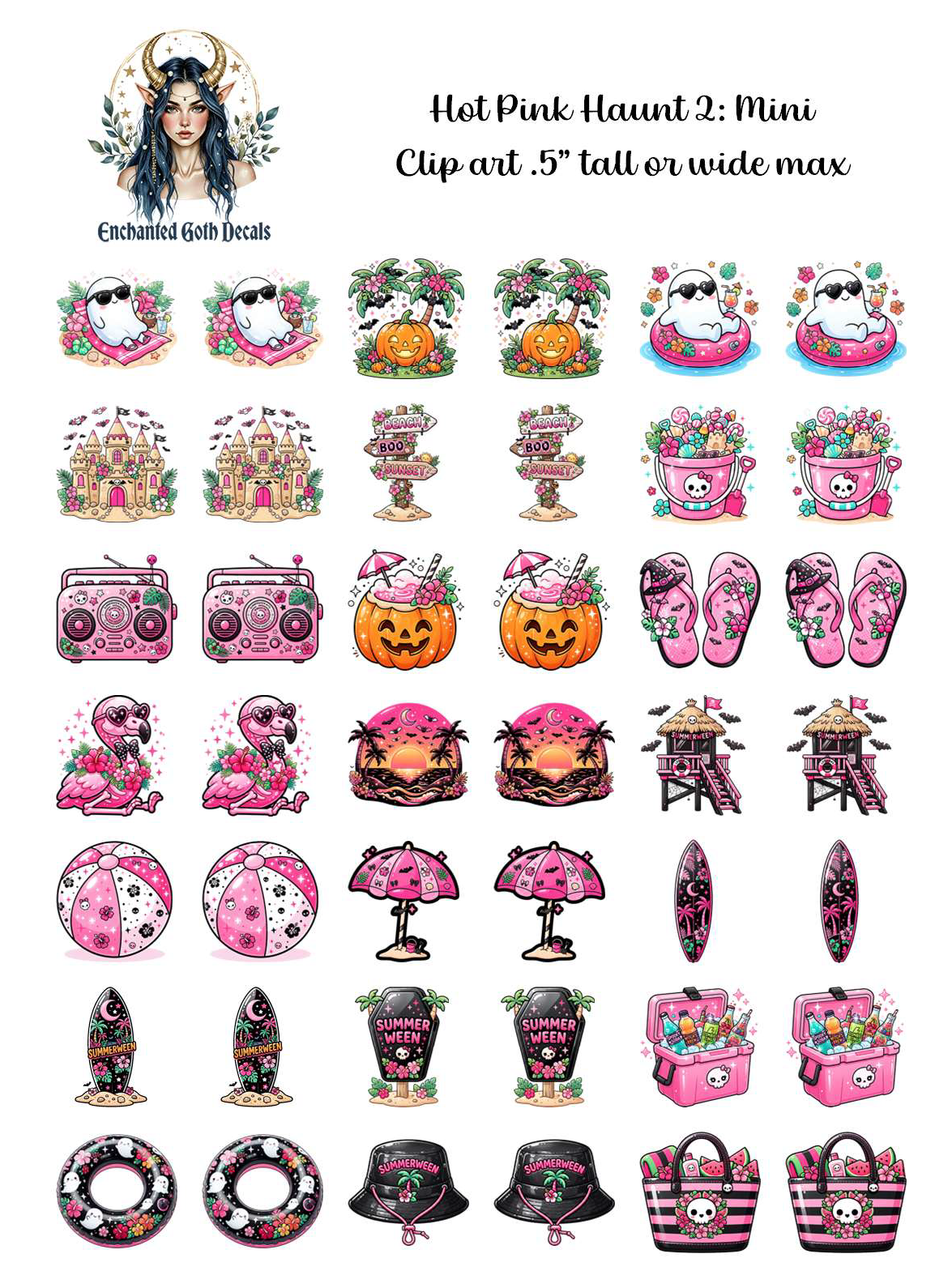 Hot Pink Haunt 2 - Clipart Mini
