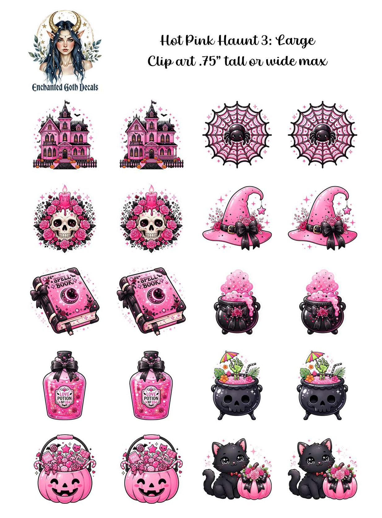 Hot Pink Haunt 3 - Clipart