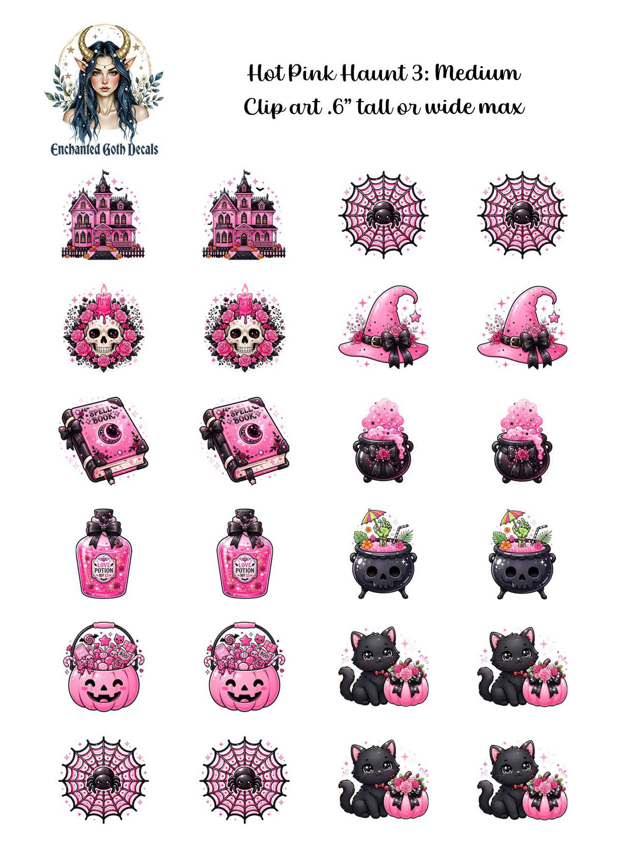 Hot Pink Haunt 3 - Clipart