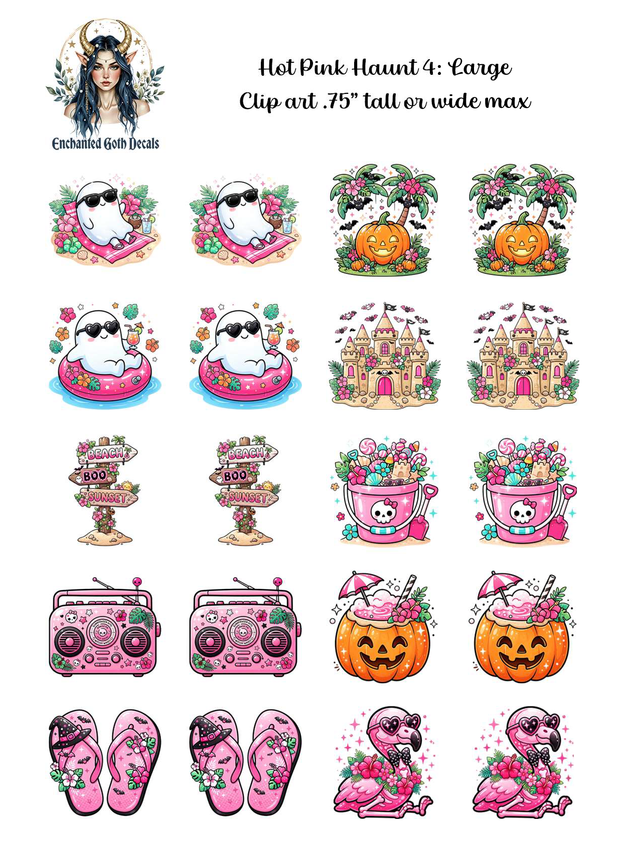 Hot Pink Haunt 4 - Clipart
