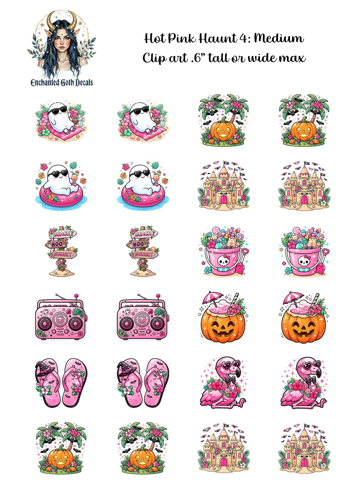Hot Pink Haunt 4 - Clipart