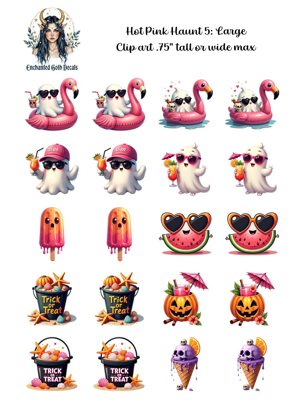 Hot Pink Haunt 5 - Clipart