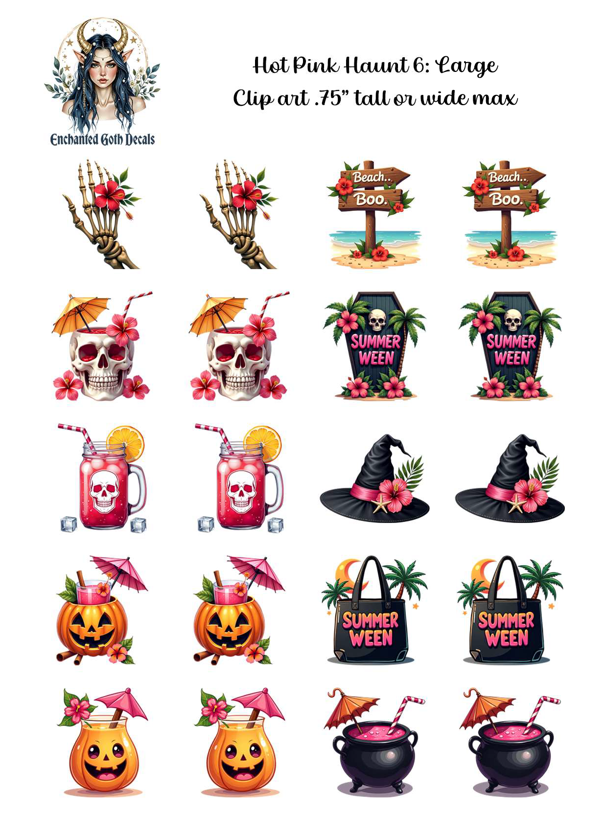Hot Pink Haunt 6 - Clipart