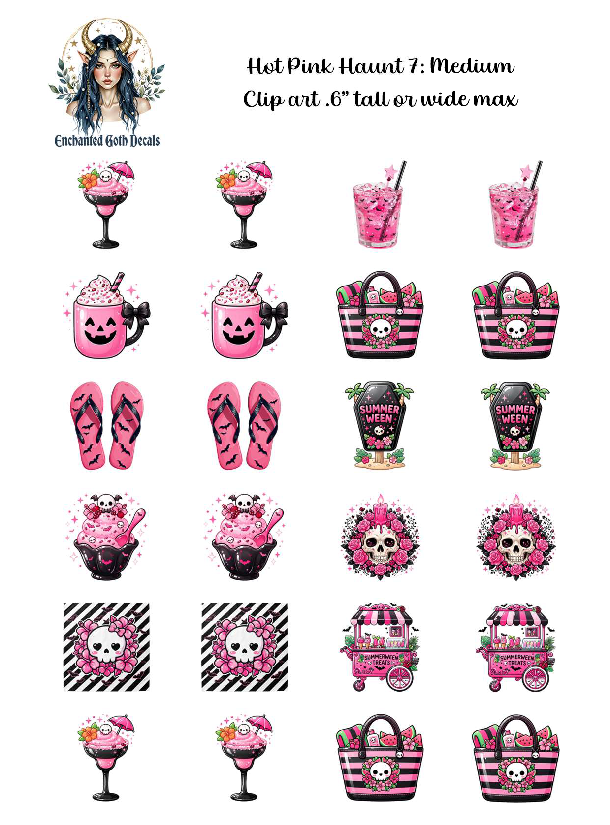 Hot Pink Haunt 7 - Clipart