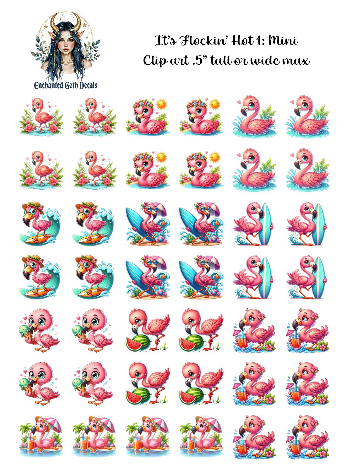 It's Flockin' Hot 1 - Clipart Mini