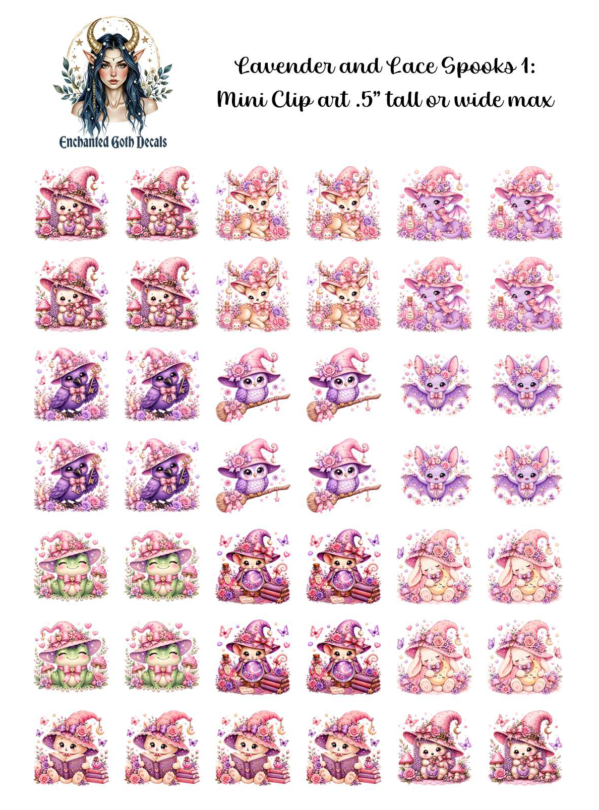 Lavender and Lace Spooks 1 - Clipart Mini