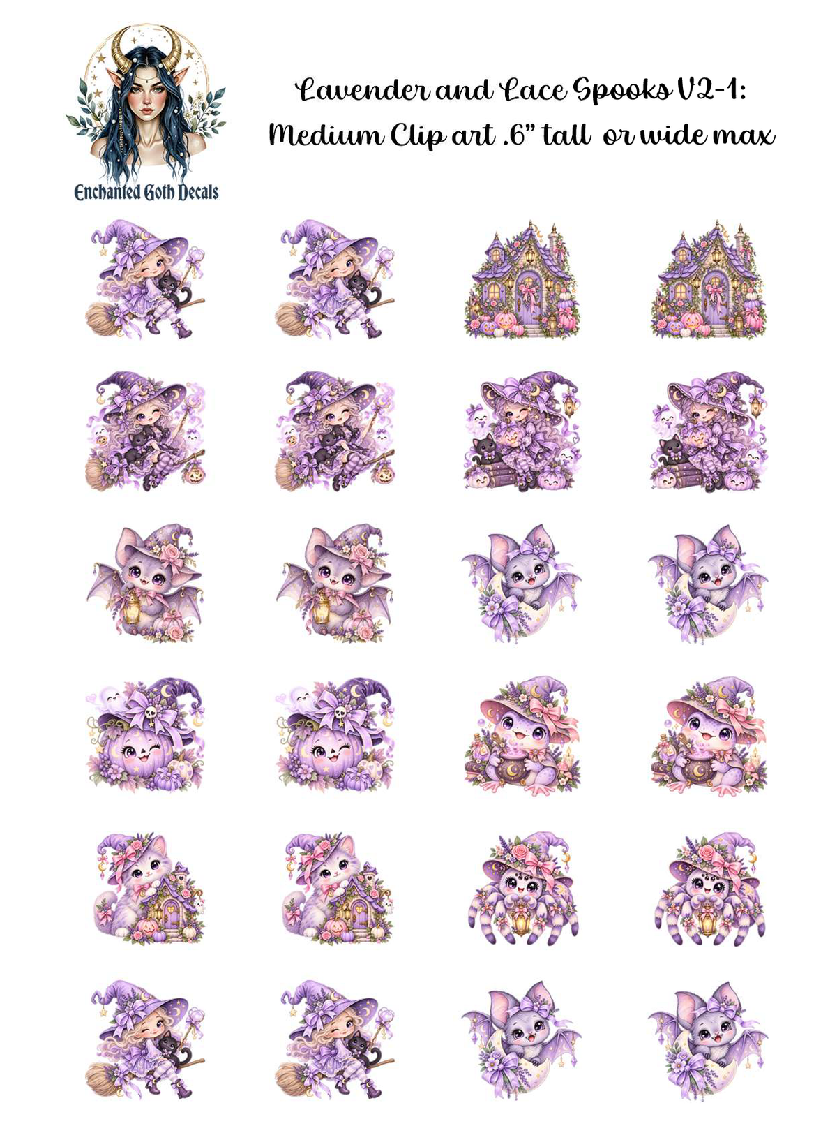 Lavender and Lace Spooks V2:1 - Clipart
