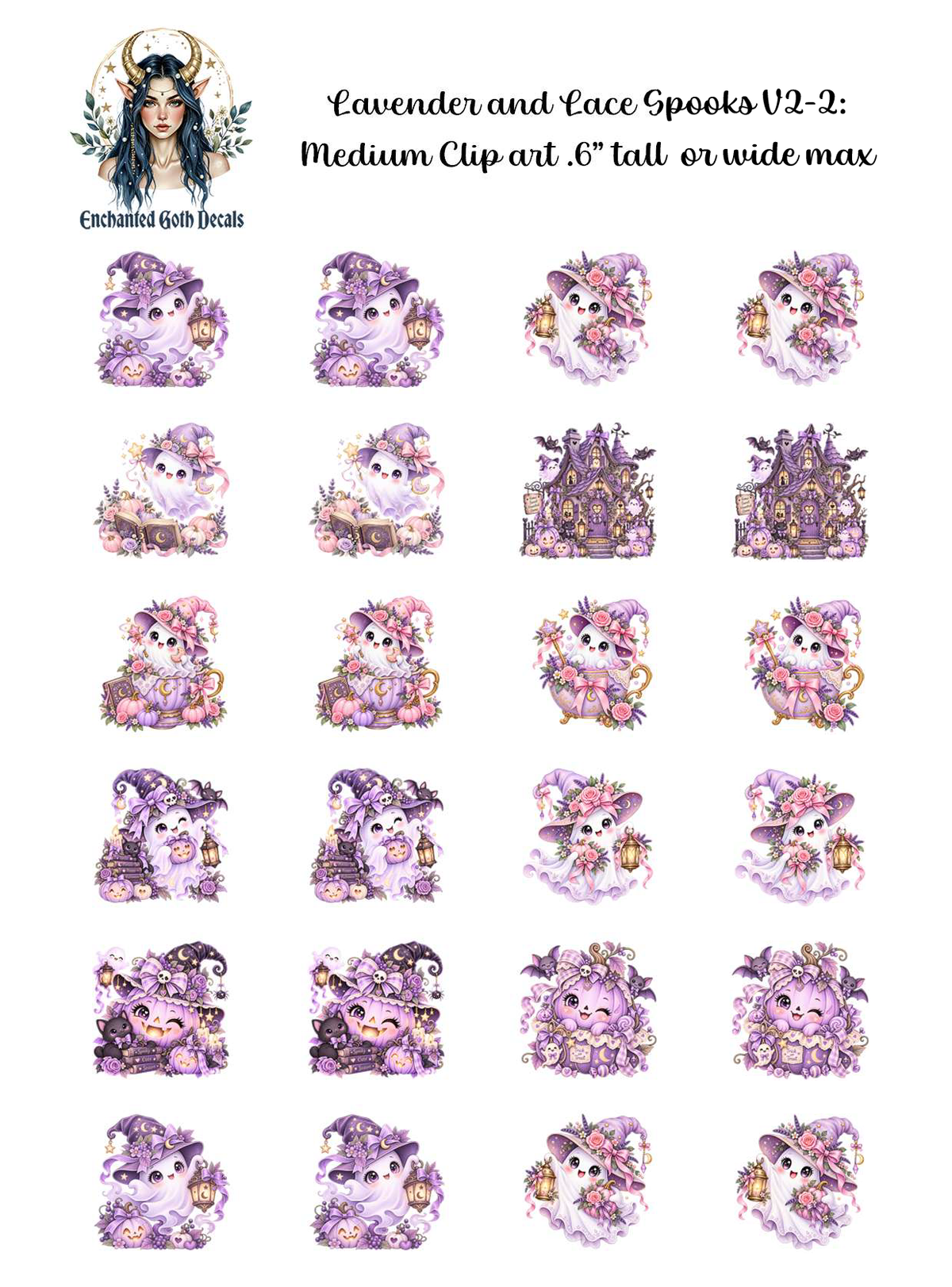 Lavender and Lace Spooks V2:2 - Clipart