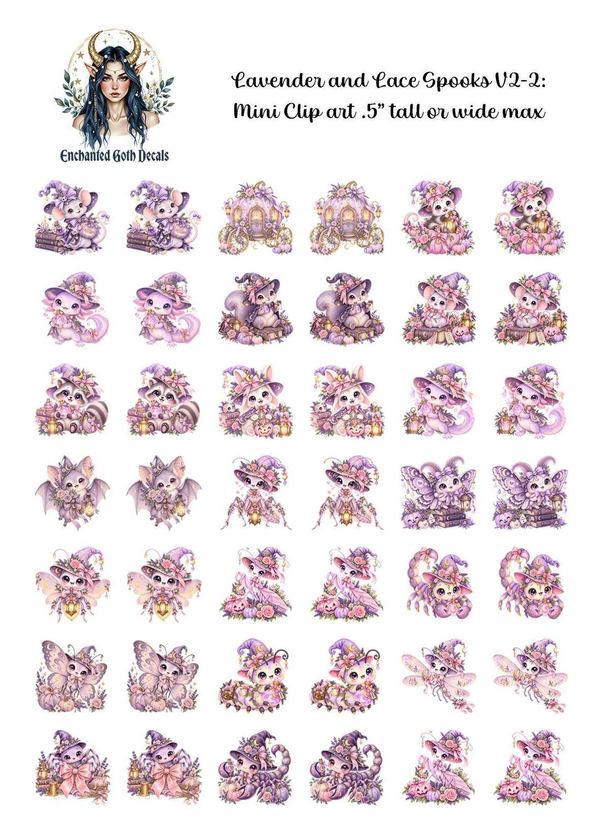 Lavender and Lace Spooks V2:2 - Clipart Mini
