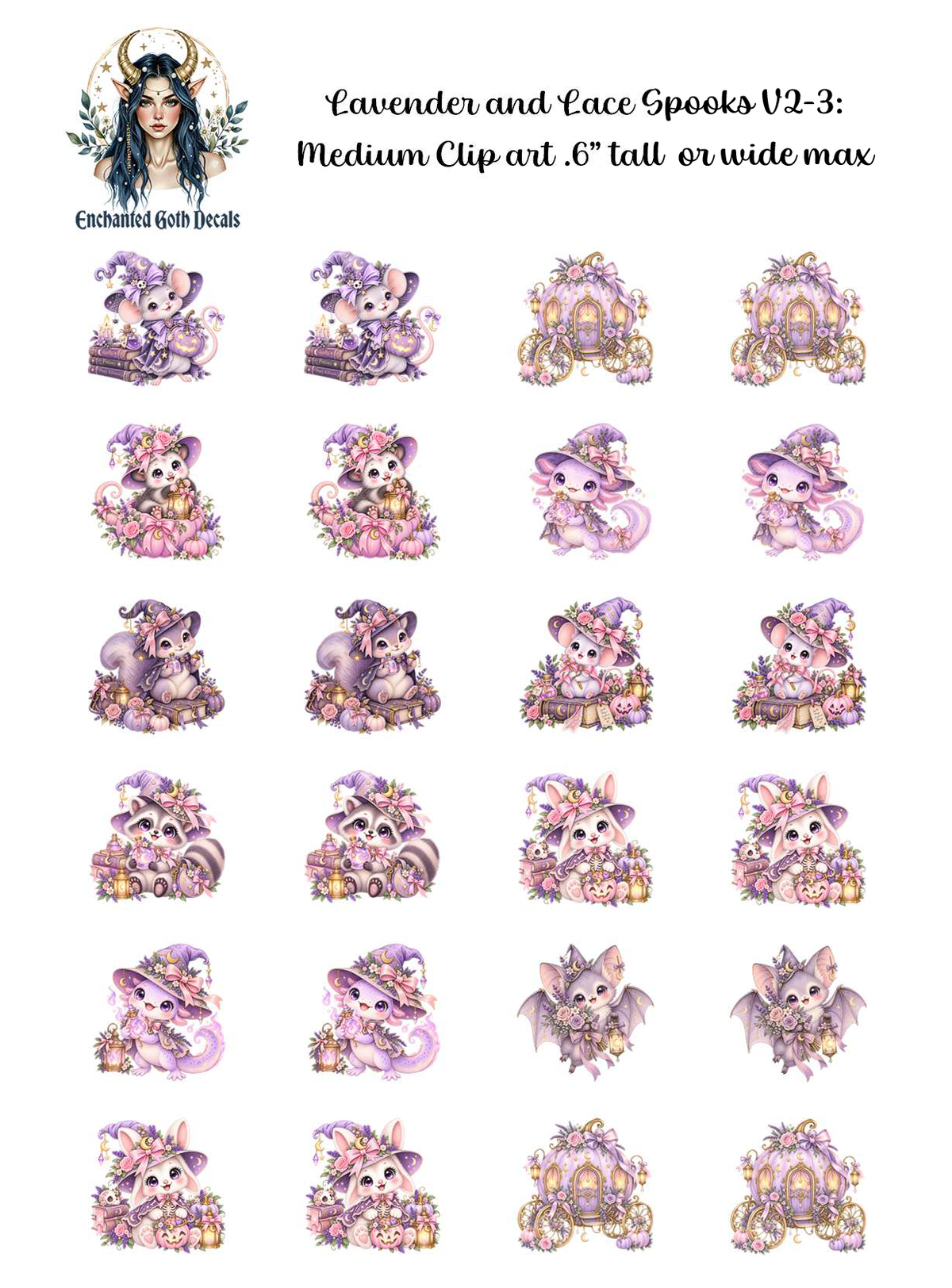 Lavender and Lace Spooks V2:3 - Clipart