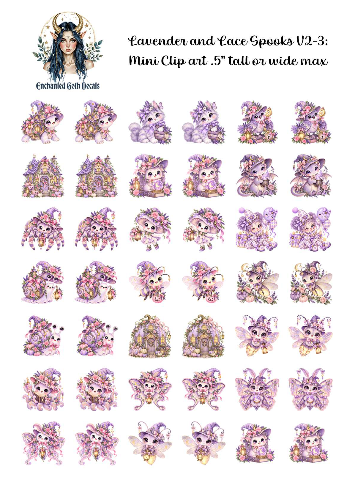 Lavender and Lace Spooks V2:3 - Clipart Mini