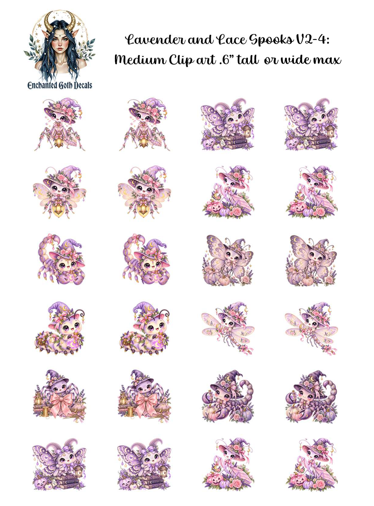 Lavender and Lace Spooks V2:4 - Clipart