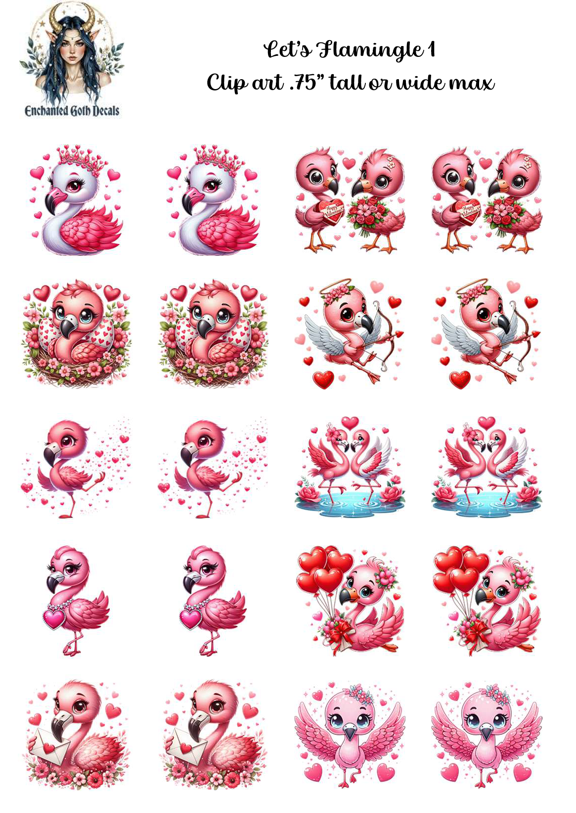 Let's Flamingle 1 - Clipart