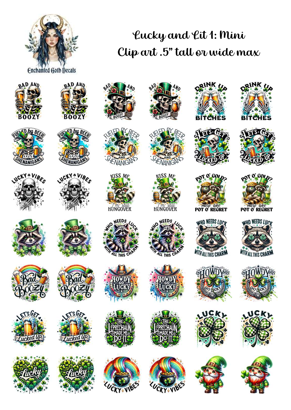 Lucky and Lit 1 - Clipart Mini