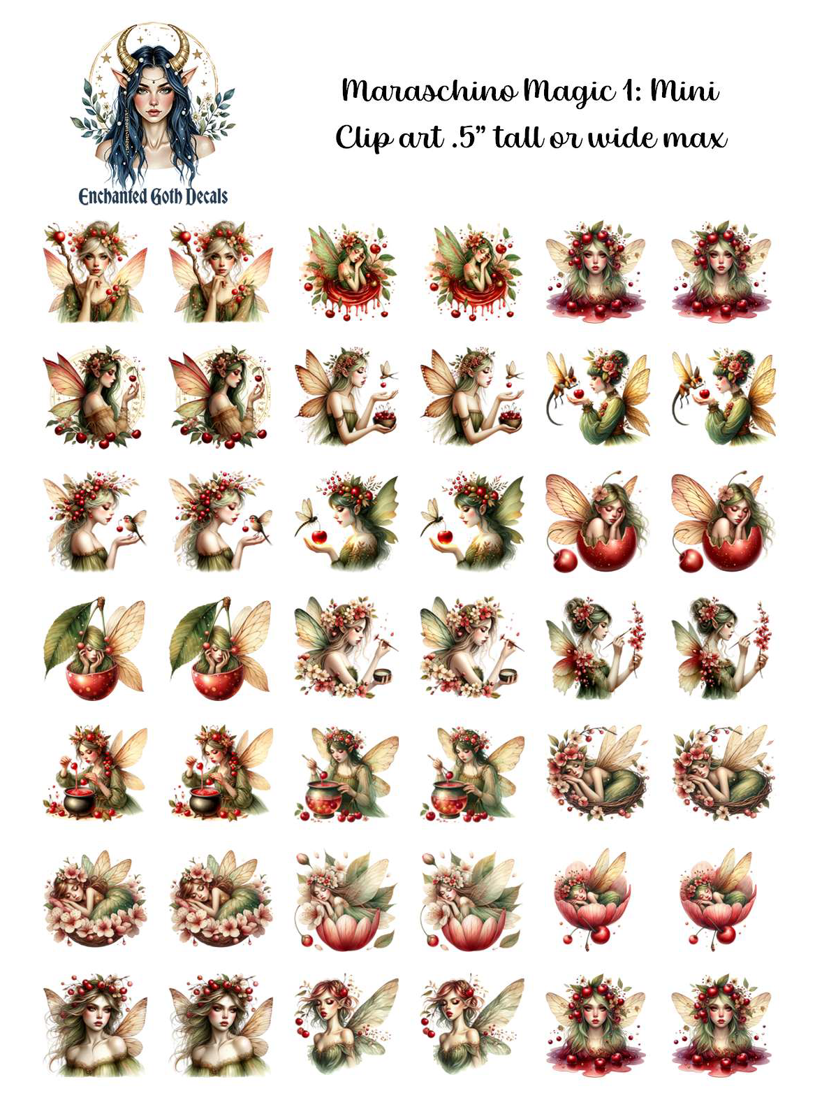Maraschino Magic 1 - Clipart Mini