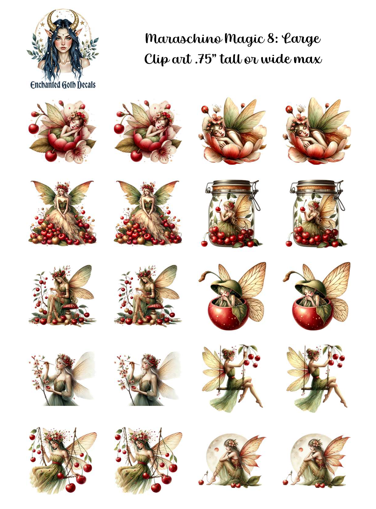 Maraschino Magic 8 - Clipart