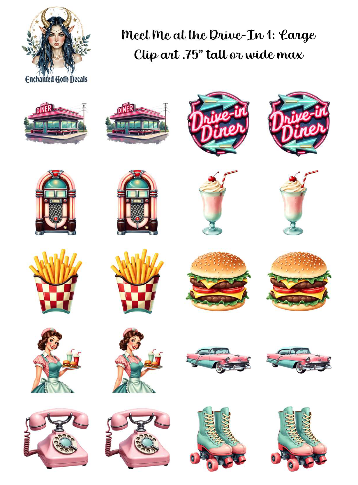 Meet Me at the Drive-In 1 - Clipart