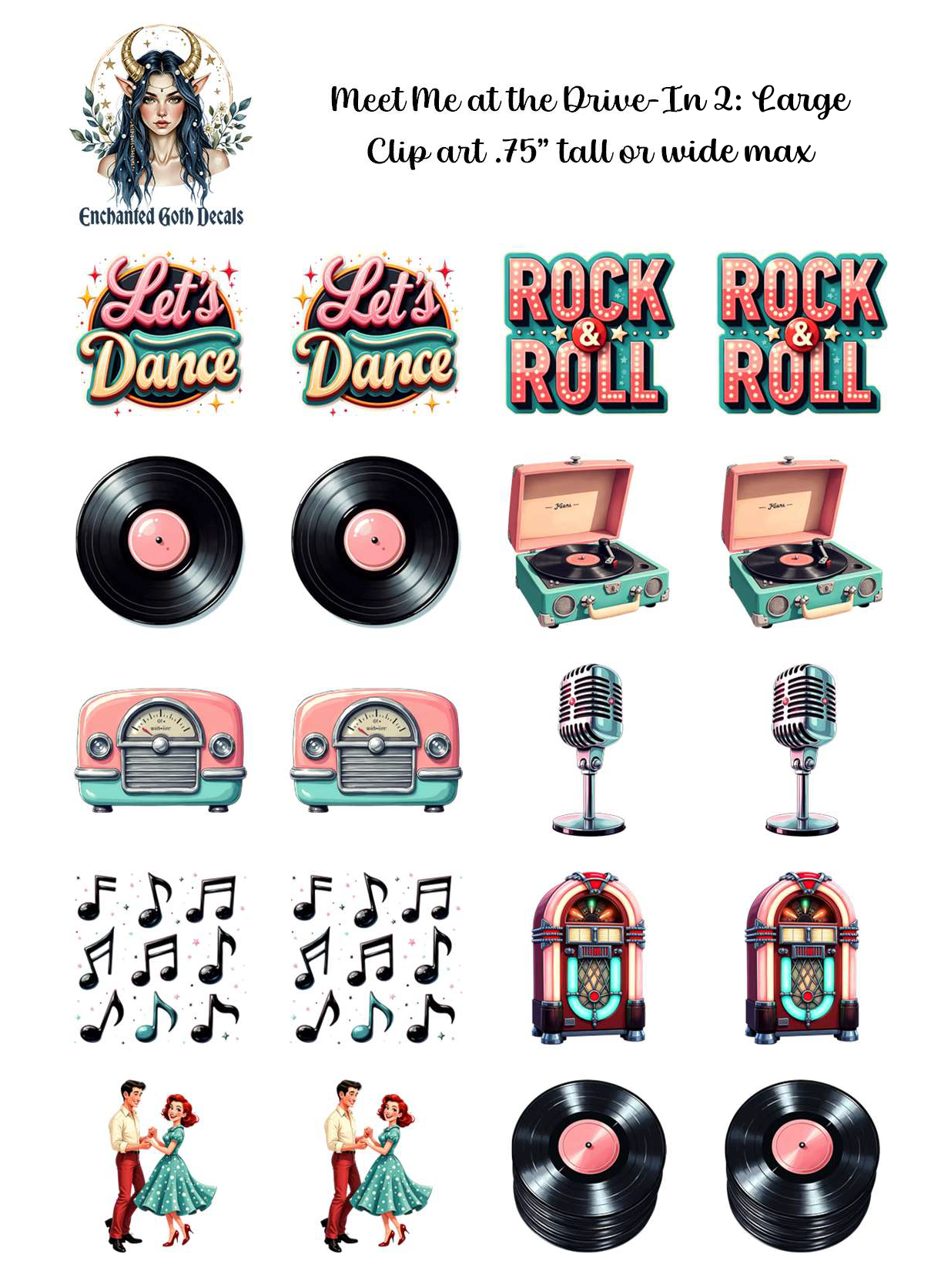 Meet Me at the Drive-In 2 - Clipart