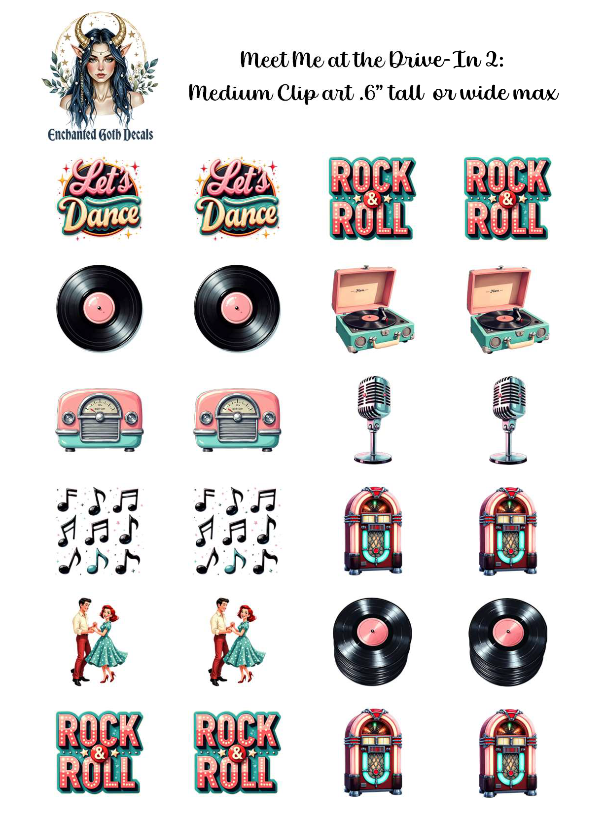 Meet Me at the Drive-In 2 - Clipart