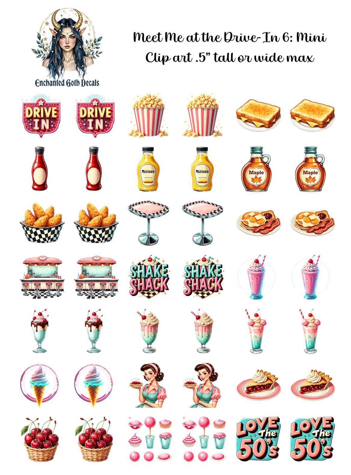 Meet Me at the Drive-In 6 - Clipart Mini