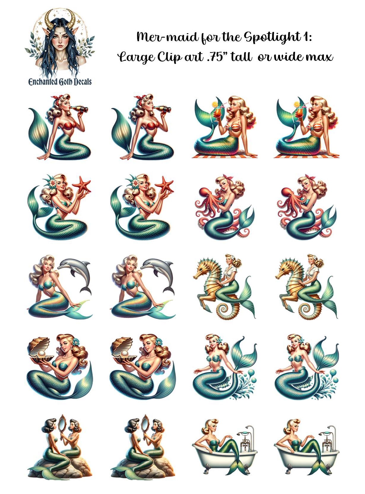 Mer-maid for the Spotlight 1 - Clipart