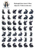 Midnight Hare-loom 1 - Clipart Mini