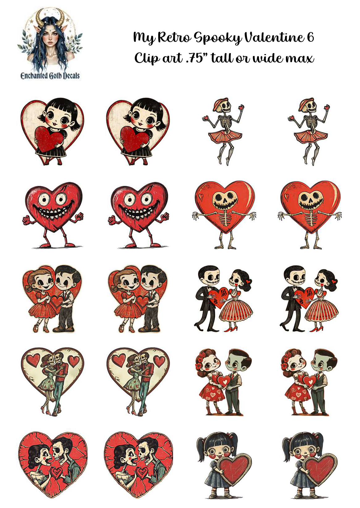 My Retro Spooky Valentine 6 - Clipart