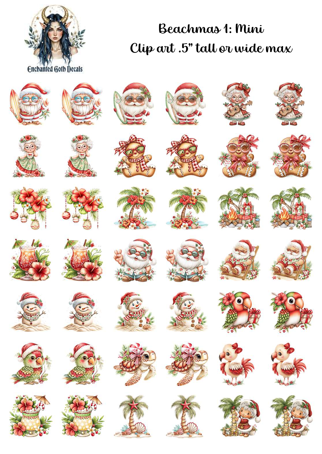 Beachmas 1 - Clipart Mini