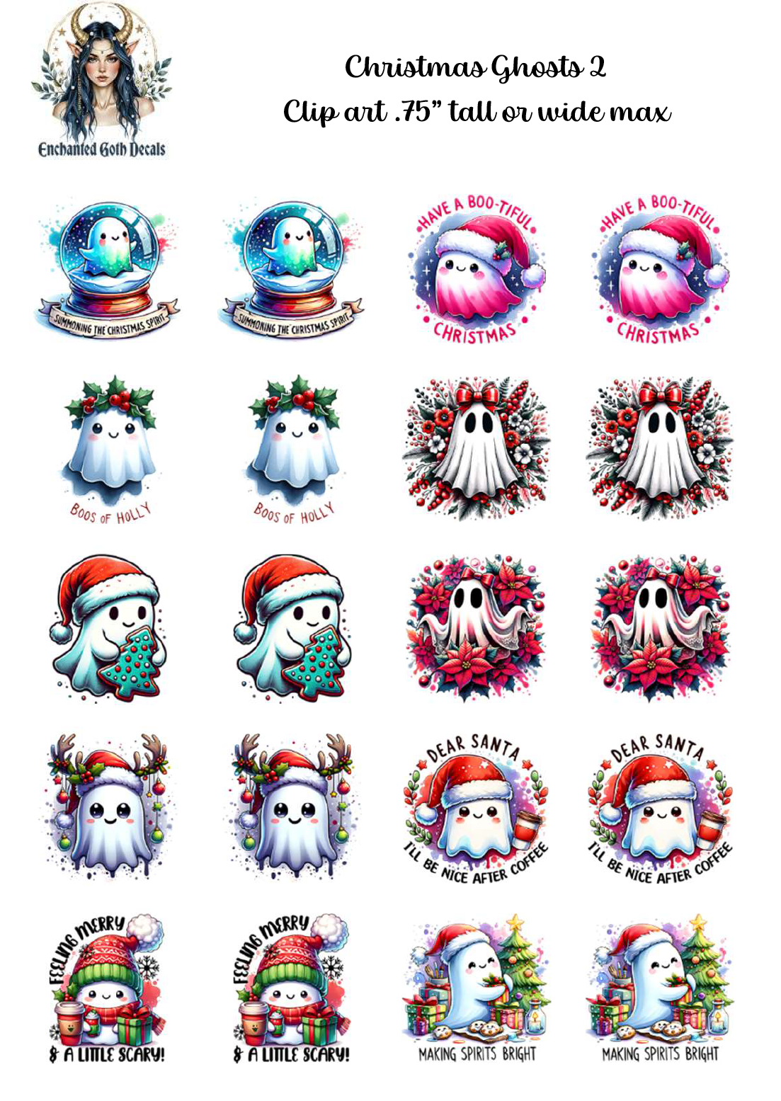 Christmas Ghosts 2 - Clipart