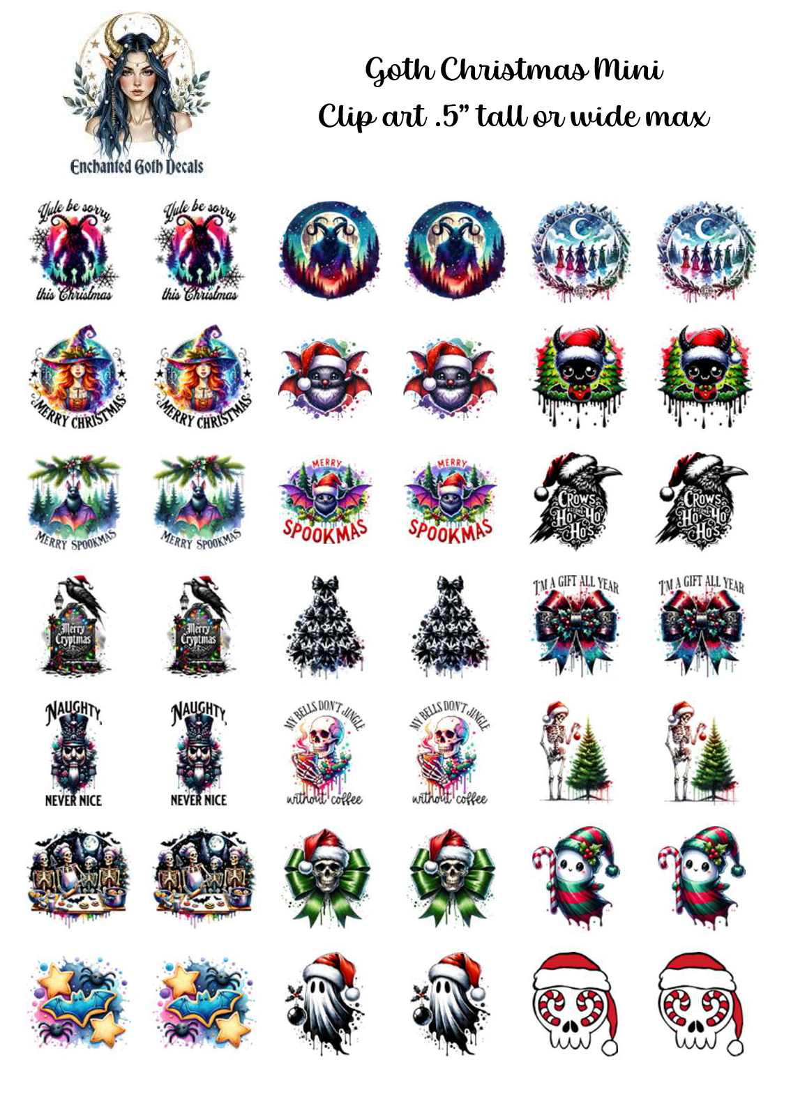 Goth Christmas - Clipart Mini