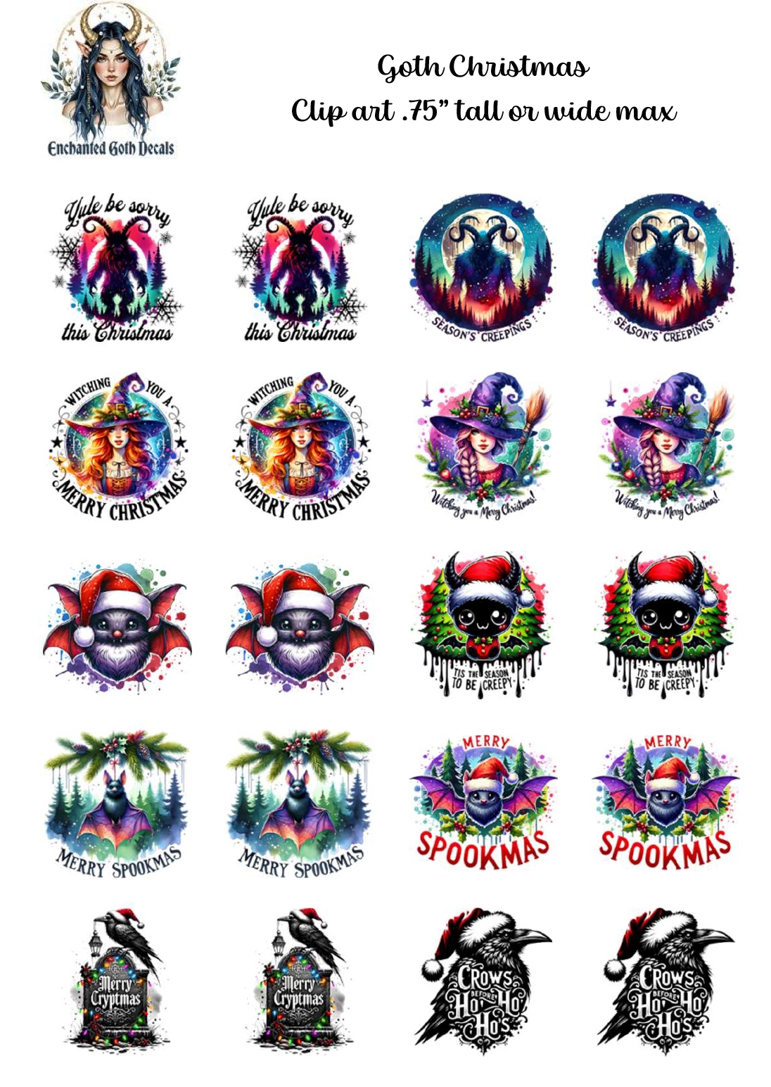 Goth Christmas - Clipart