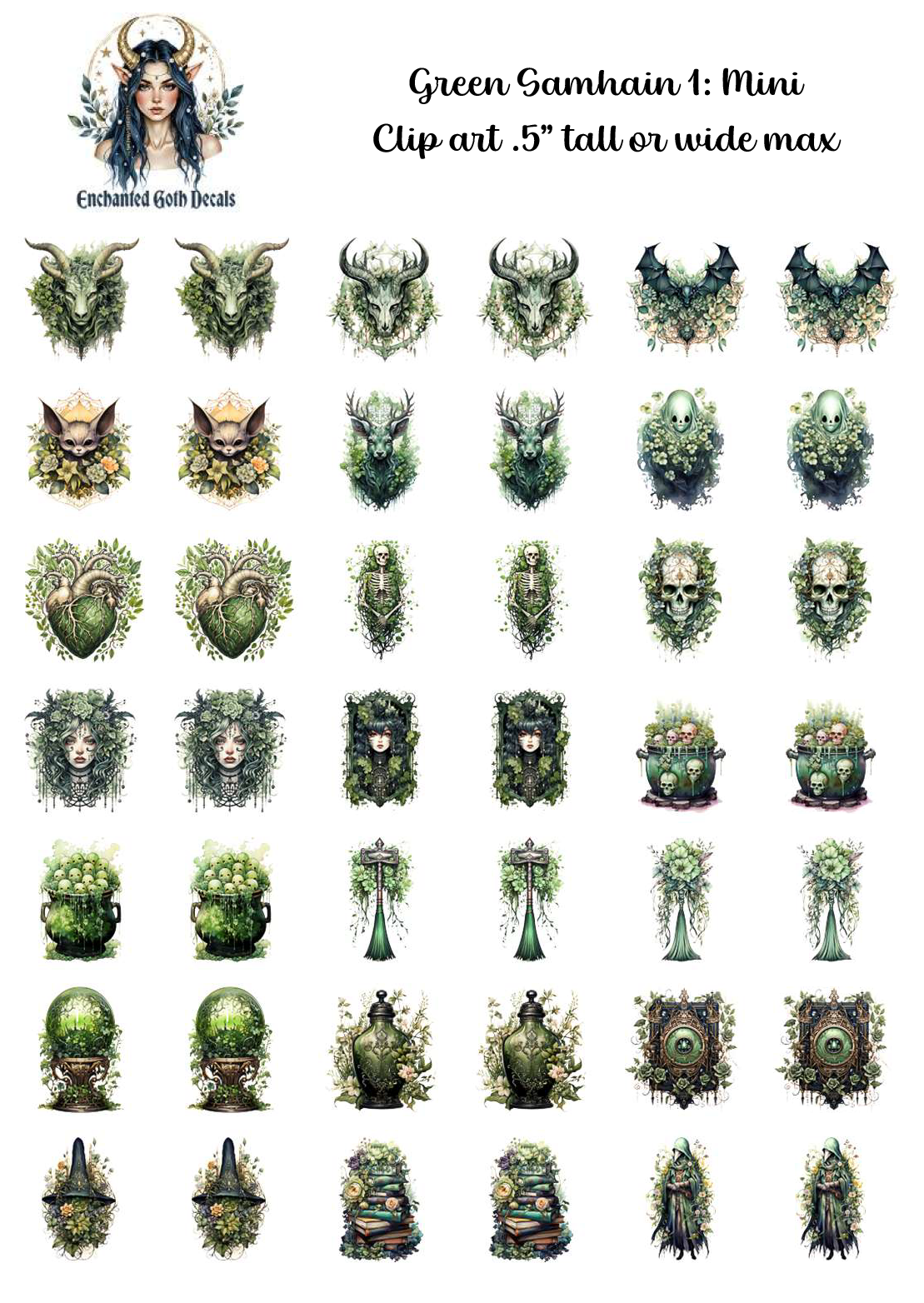 Green Samhain 1 - Clipart Mini