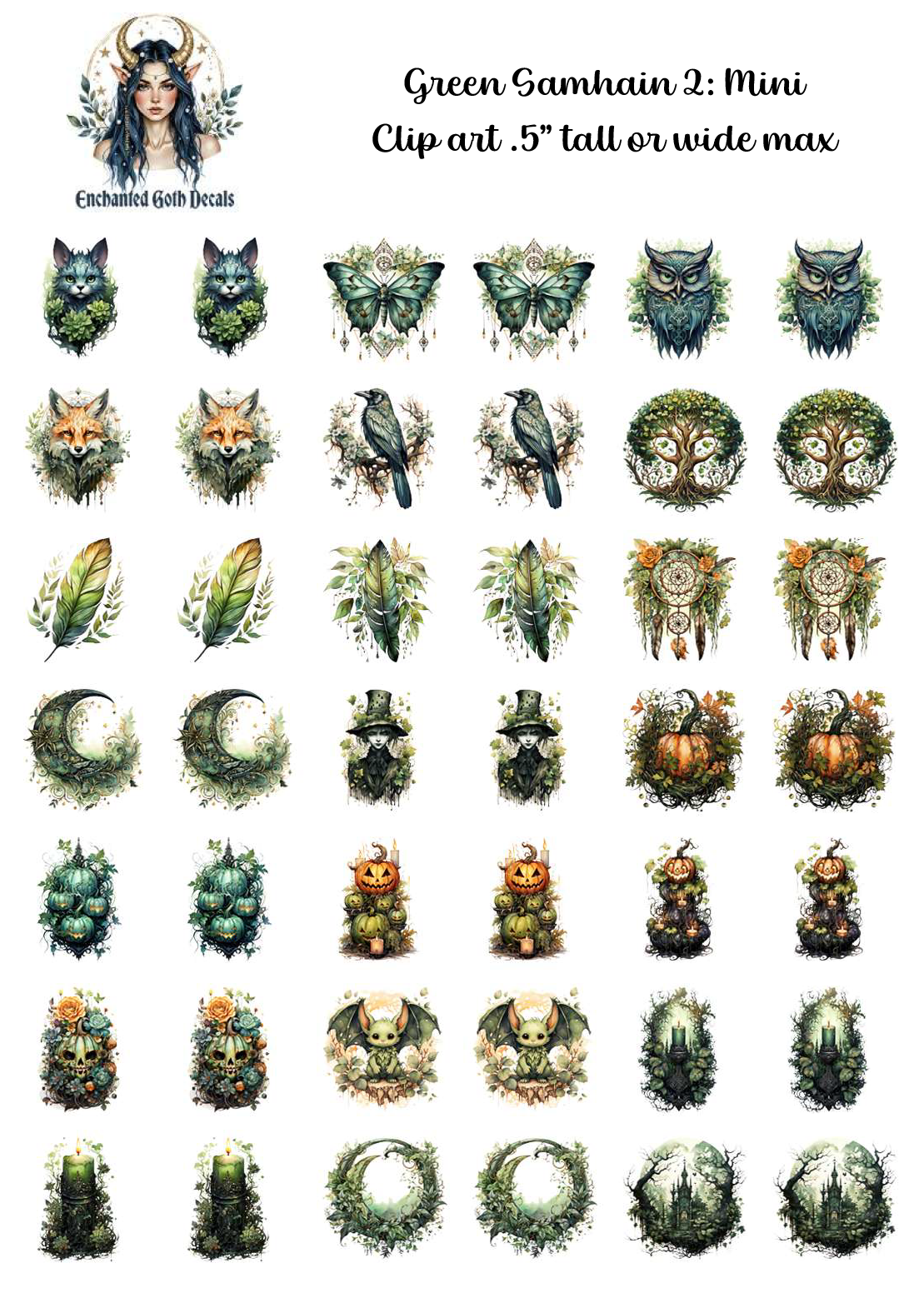 Green Samhain 2 - Clipart Mini