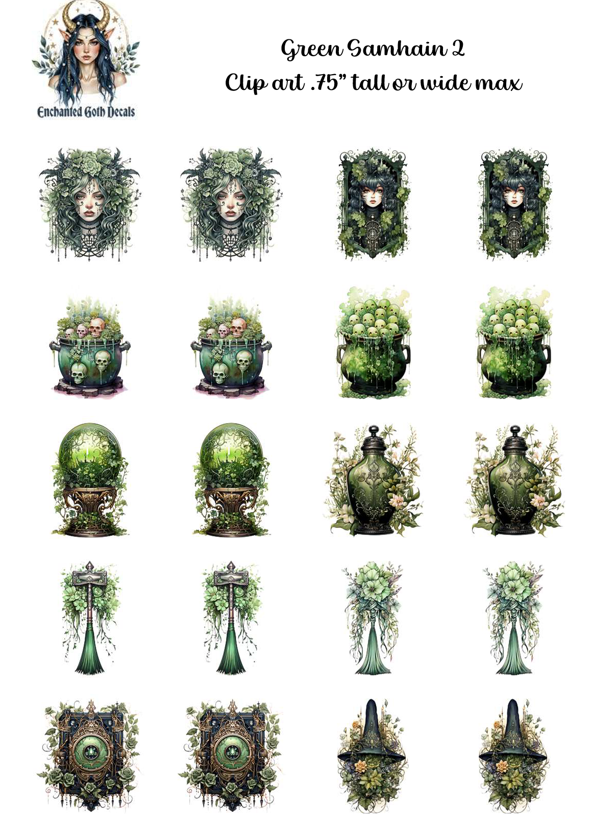 Green Samhain 2 - Clipart