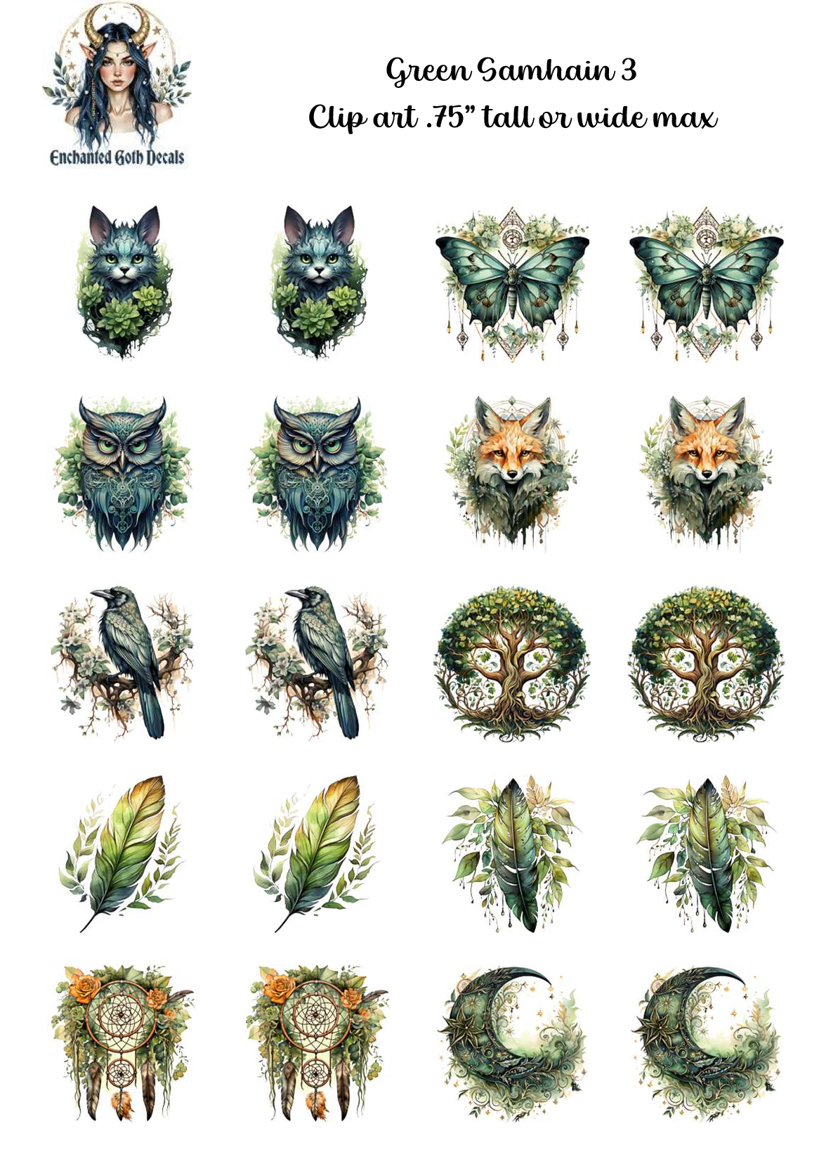 Green Samhain 3 - Clipart