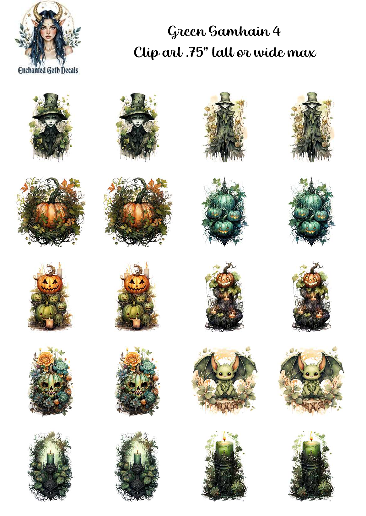 Green Samhain 4 - Clipart