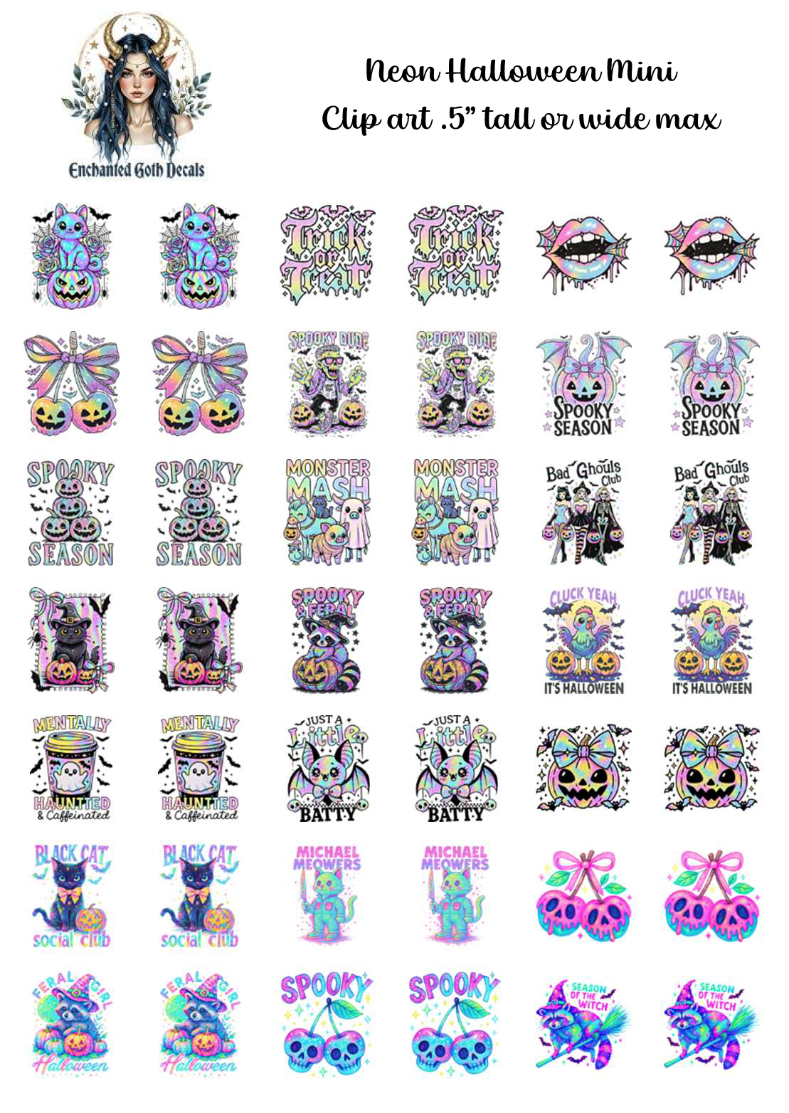 Neon Halloween - Clipart Mini