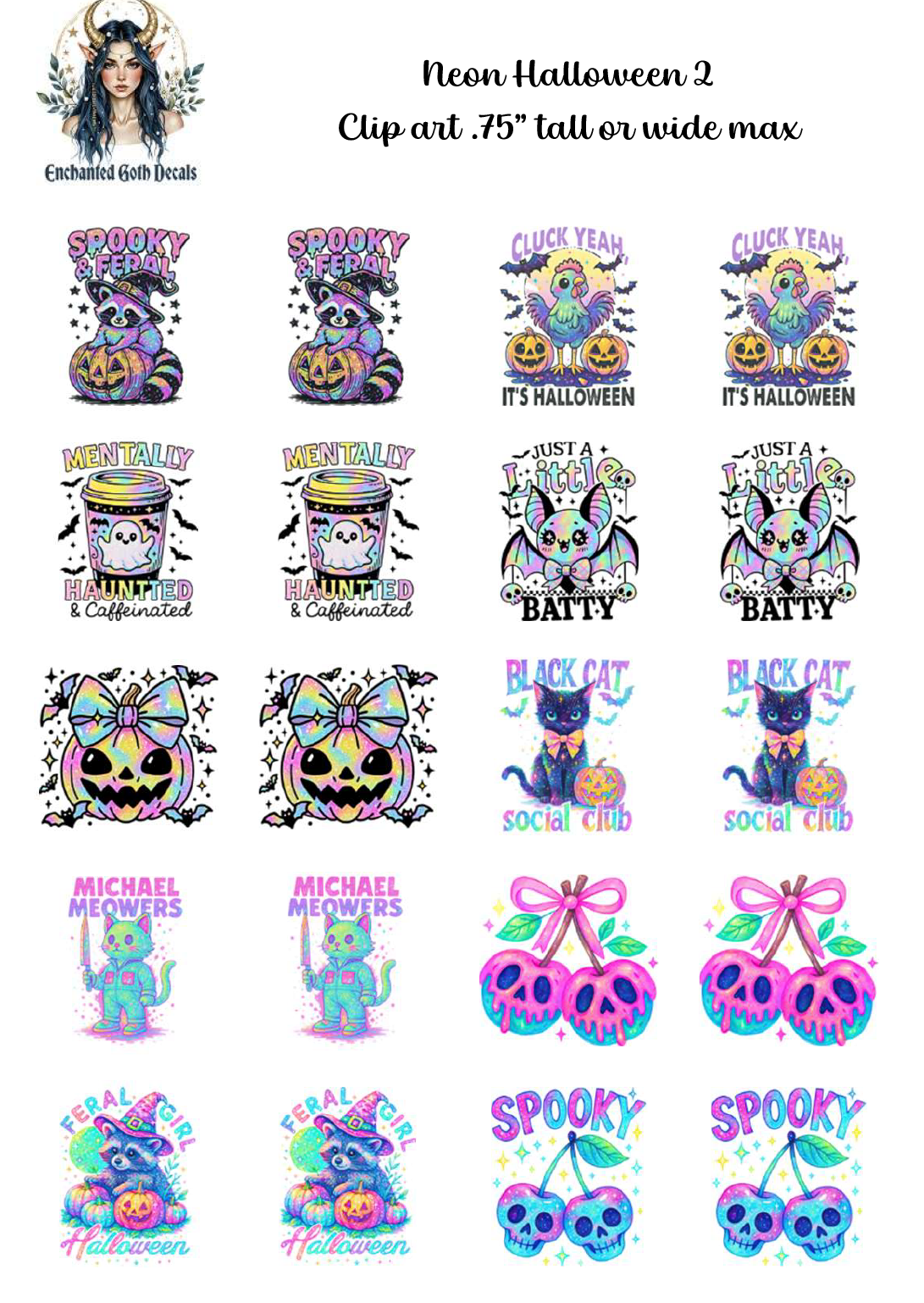 Neon Halloween 2 - Clipart