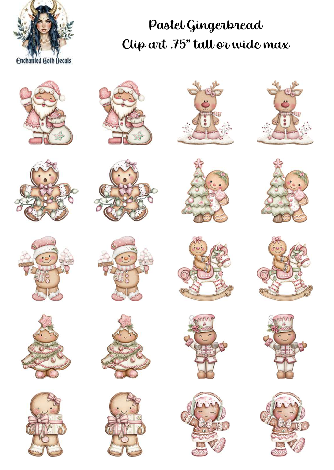 Pastel Gingerbread 1 - Clipart